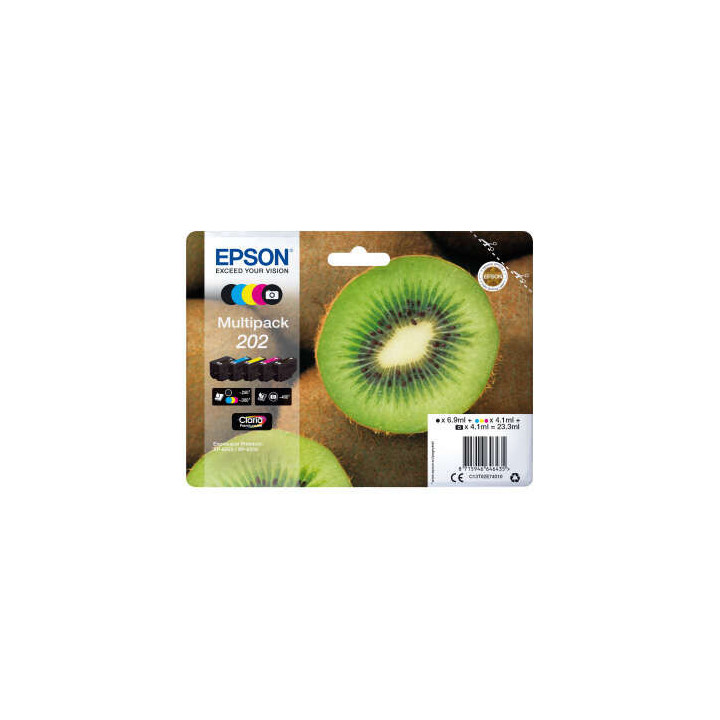 Epson 202 Pack de 5 Cartuchos de Tinta Originales - C13T02E74010