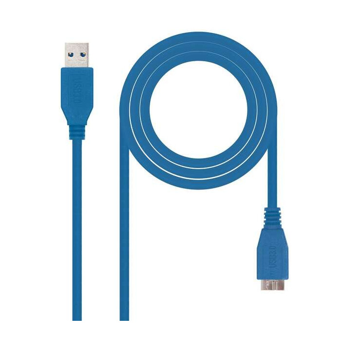 Nanocable Cable USB-A 3.0 Macho a Micro-USB 3.0 Macho 1m - Color Azul