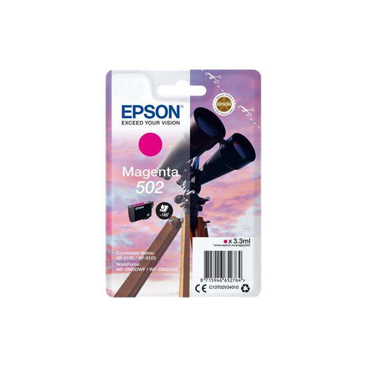 Epson 502 Magenta Cartucho de Tinta Original - C13T02V34010