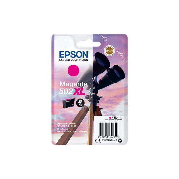 Epson 502XL Magenta Cartucho de Tinta Original - C13T02W34010