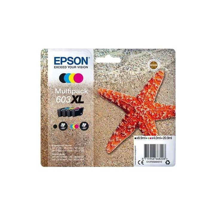 Epson 603XL Pack de 4 Cartuchos de Tinta Originales - C13T03A64010
