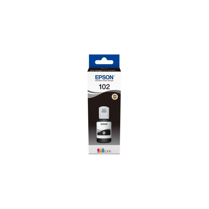 Epson 102 Negro Botella de Tinta Pigmentada Original - C13T03R140