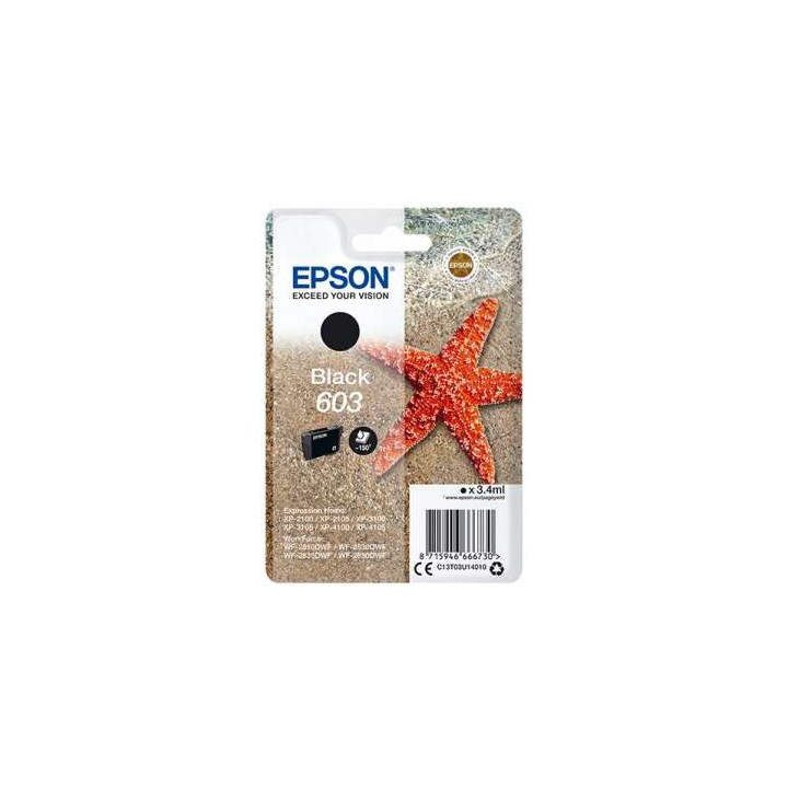 Epson 603 Negro Cartucho de Tinta Original - C13T03U14010