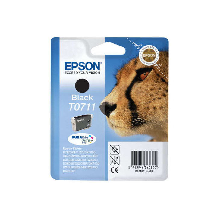 Epson T0711 Negro Cartucho de Tinta Original - C13T07114012