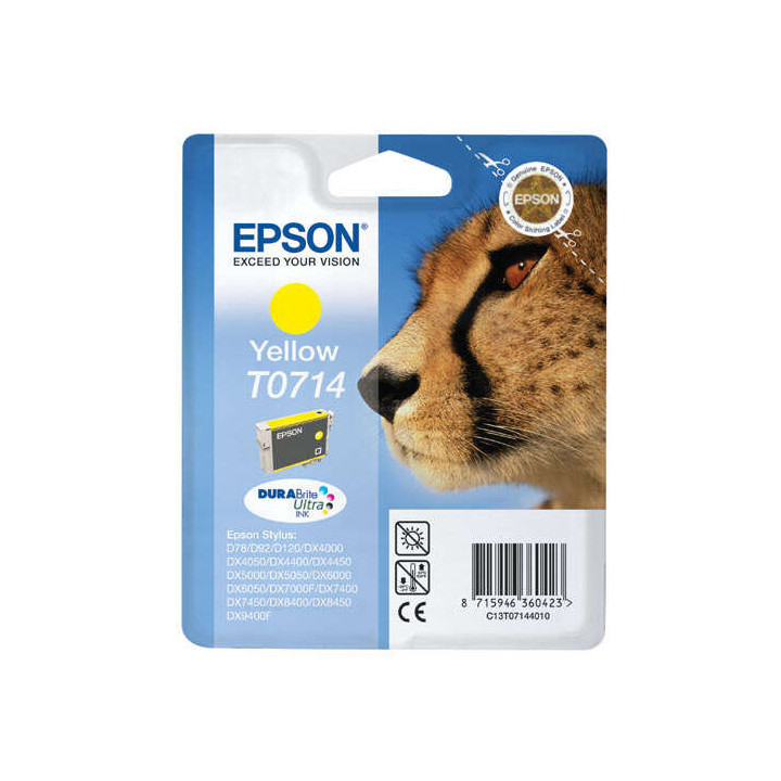Epson T0714 Amarillo Cartucho de Tinta Original - C13T07144012