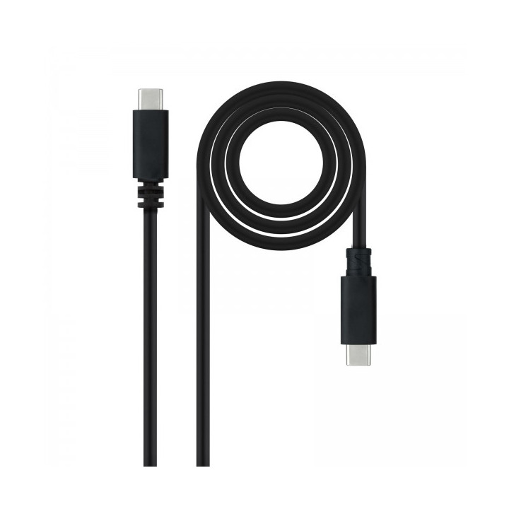 Nanocable Cable USB 2.0 3A - Tipo USB-C/M-USB-C/M - 1.5m - Color Negro
