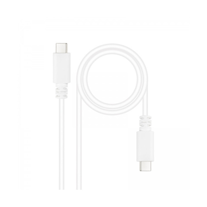 Nanocable Cable USB 2.0 3A - Tipo USB-C/M-USB-C/M - 1.5 m - Color Blanco