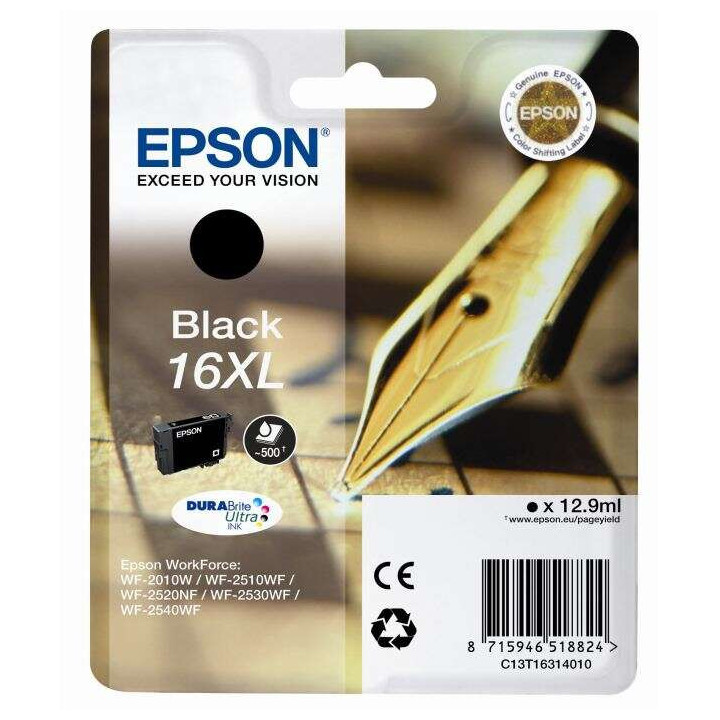 Epson T1631 Negro Cartucho de Tinta Original - C13T16314012