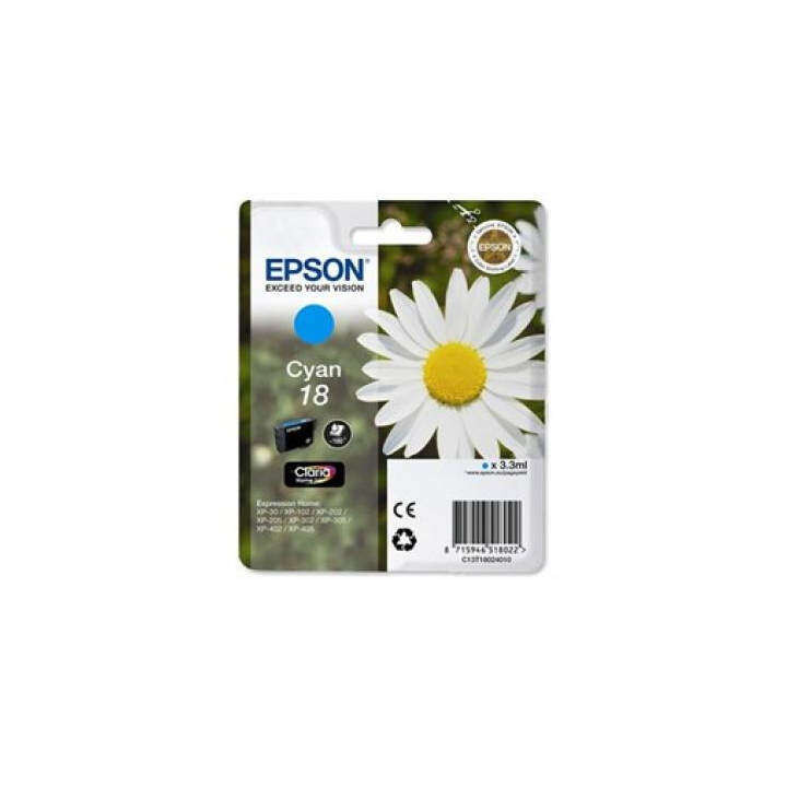 Epson T1802 (18) Cyan Cartucho de Tinta Original - C13T18024012