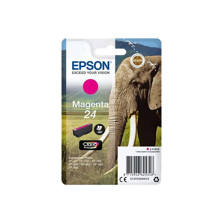 Epson T2423 (24) Magenta Cartucho de Tinta Original - C13T24234012