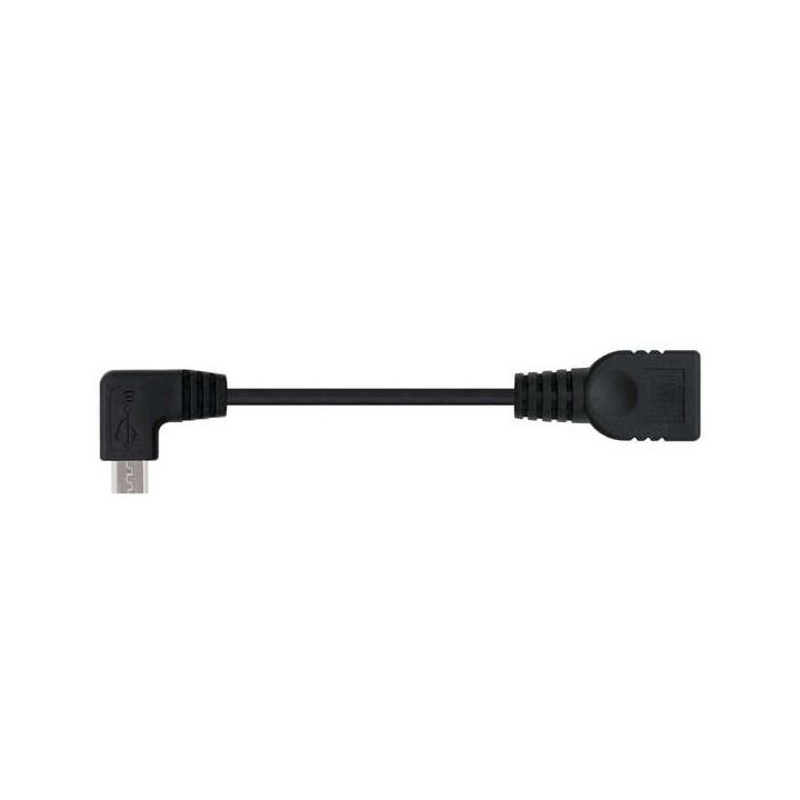Nanocable Cable Micro USB 2.0 OTG Acodado Macho a USB-A Hembra 15cm