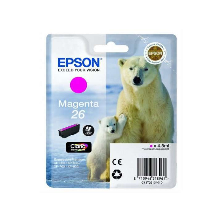 Epson T2613 (26) Magenta Cartucho de Tinta Original - C13T26134012