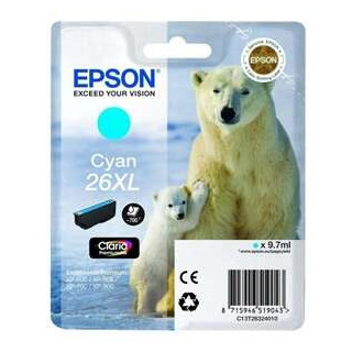 Epson T2632 (26XL) Cyan Cartucho de Tinta Original - C13T26324012