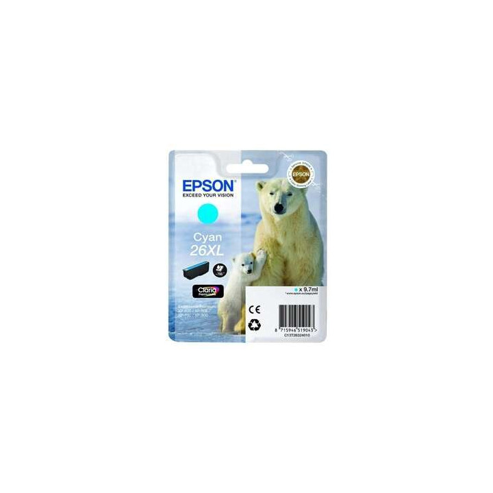 Epson T2632 (26XL) Cyan Cartucho de Tinta Original - C13T26324012