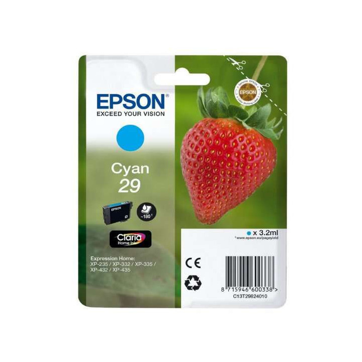 Epson T2982 (29) Cyan Cartucho de Tinta Original - C13T29824012