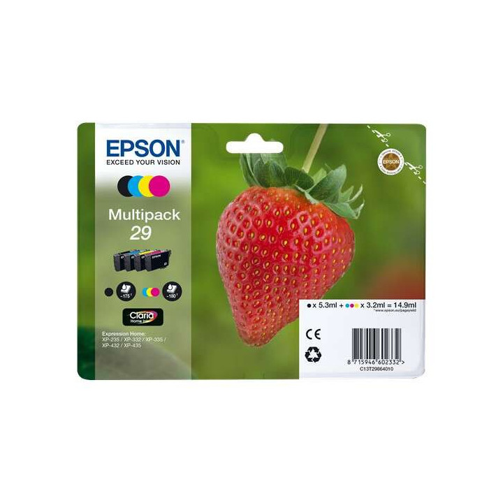 Epson T2986 (29) Pack de 4 Cartuchos de Tinta Originales - C13T29864012