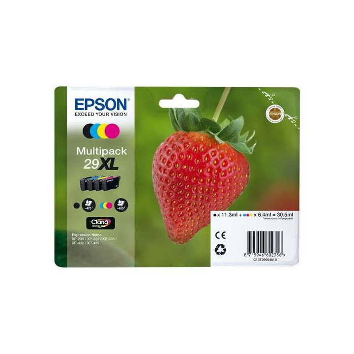 Epson T2996 (29XL) Pack de 4 Cartuchos de Tinta Originales - C13T29964012