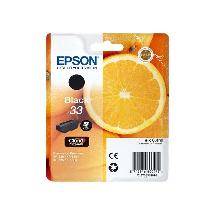 Epson T3331 (33) Negro Cartucho de Tinta Original - C13T33314012