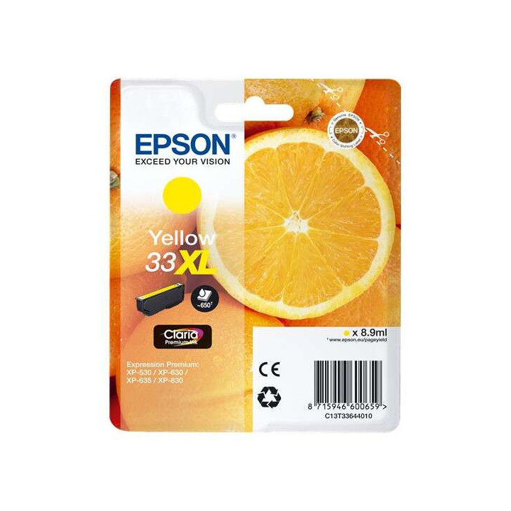 Epson T3364 (33XL) Amarillo Cartucho de Tinta Original - C13T33644012