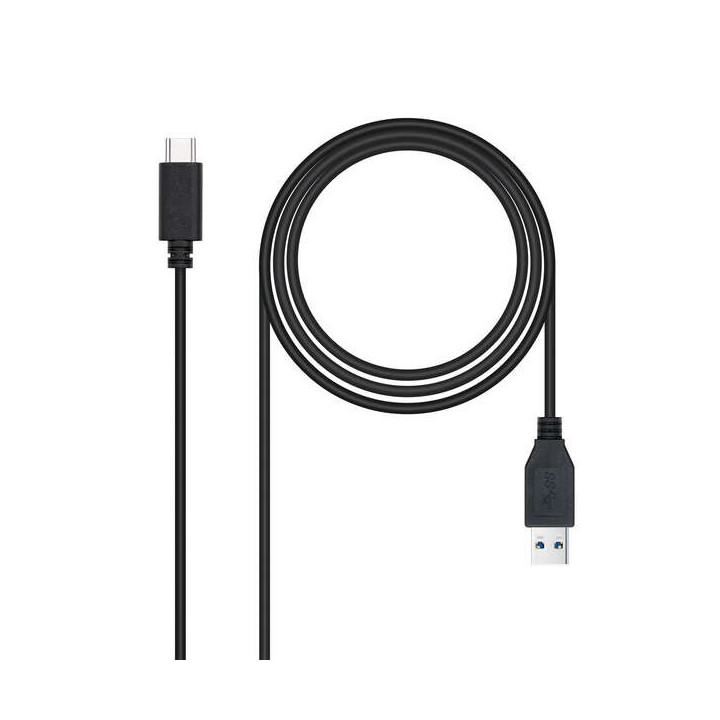 Nanocable Cable USB 3.1 Gen2 10Gbps 3A USB-C/M-A/M 2m - Color Negro