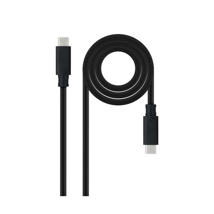 Nanocable Cable USB 3.1 Gen2 5A USB-C/M-USB-C/M 0.5m - Color Negro