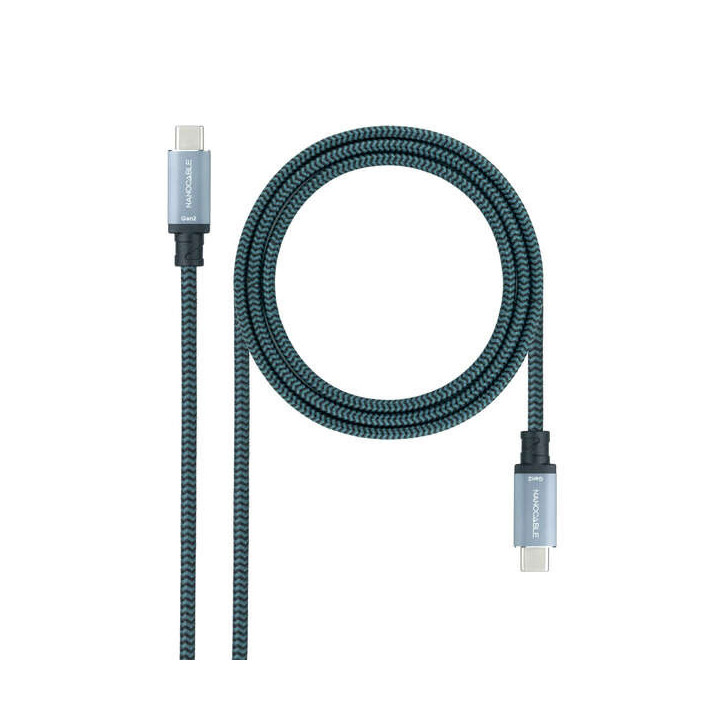 Nanocable Cable USB 3.1 Gen2 5A USB-C/M-USB-C/M 2m - Color Negro