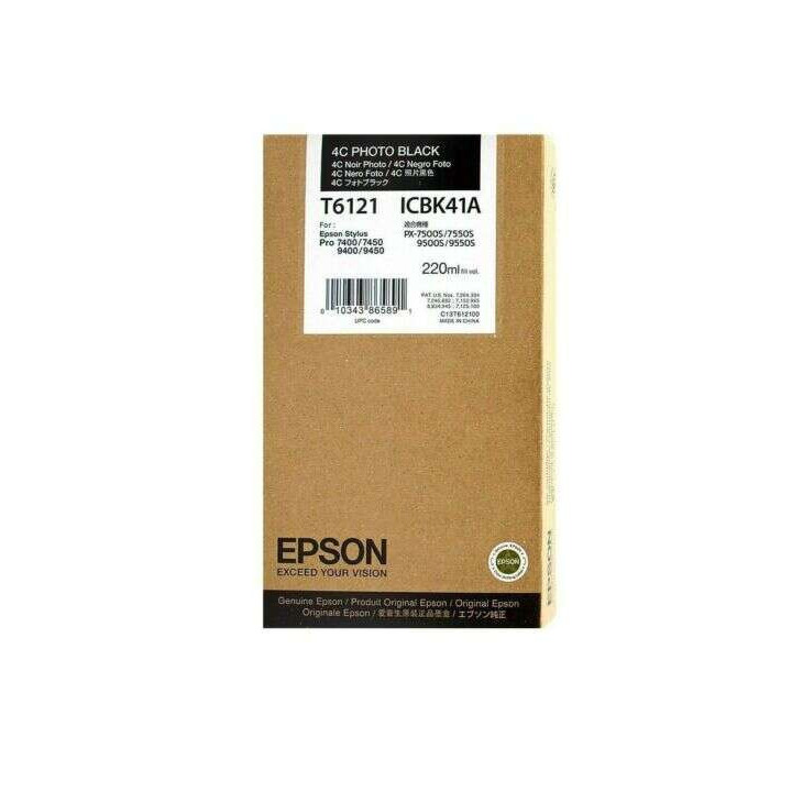 Epson T6121 Negro Photo Cartucho de Tinta Original - C13T612100