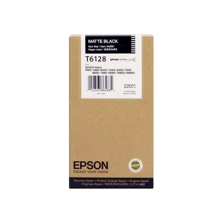 Epson T6128 Negro Mate Cartucho de Tinta Original - C13T612800