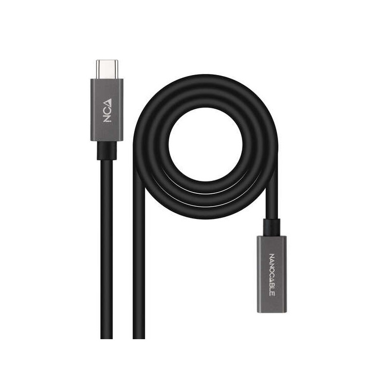 Nanocable Cable USB 3.2 Gen2x2 60W 4K/60Hz USB-C M/H - 1.5m - Color Negro