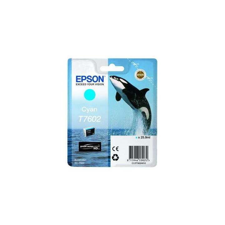 Epson T7602 Cyan Cartucho de Tinta Original - C13T76024010