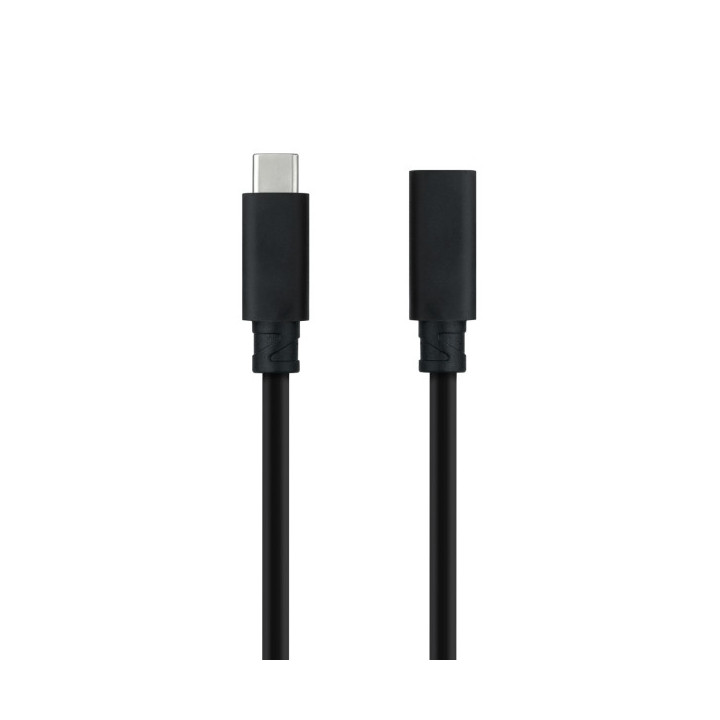 Nanocable Cable Prolongador USB-C 3.2 Macho a USB-C 3.2 Hembra - Gen2x2 20Gbp - 100W 5A - 4K 60Hz - 1.5 Metros - Mallado - Colo