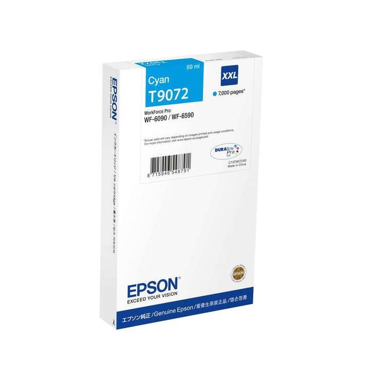 Epson T9072 Cyan Cartucho de Tinta Original - C13T907240