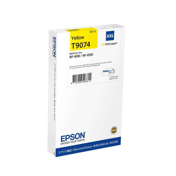 Epson T9074 Amarillo Cartucho de Tinta Original - C13T907440