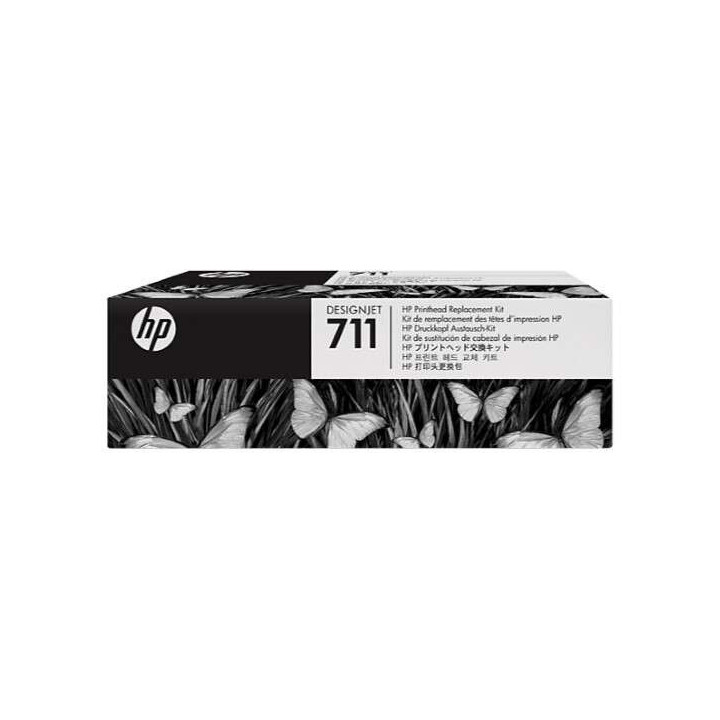 HP 711 Cabezal de Impresion Original + Pack de 4 Cartuchos de Tinta - C1Q10A