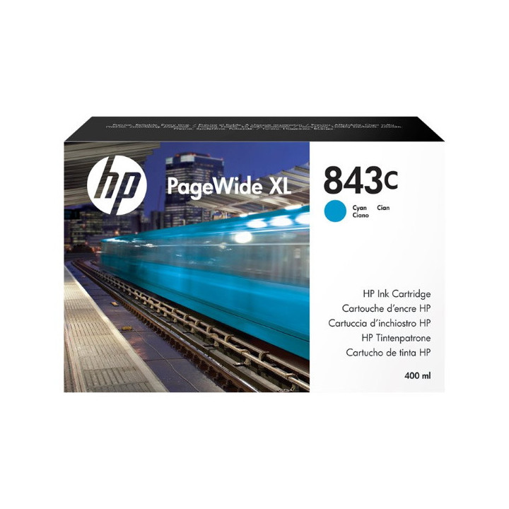 HP 843C XL Cyan Cartucho de Tinta Original - C1Q66A
