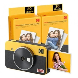 Kodak Mini Shot 2 Retro Pack de Camara Digital Instantanea Bluetooth + 60 Hojas de Papel Fotografico 5.3x8.6cm - Pantalla LCD 1