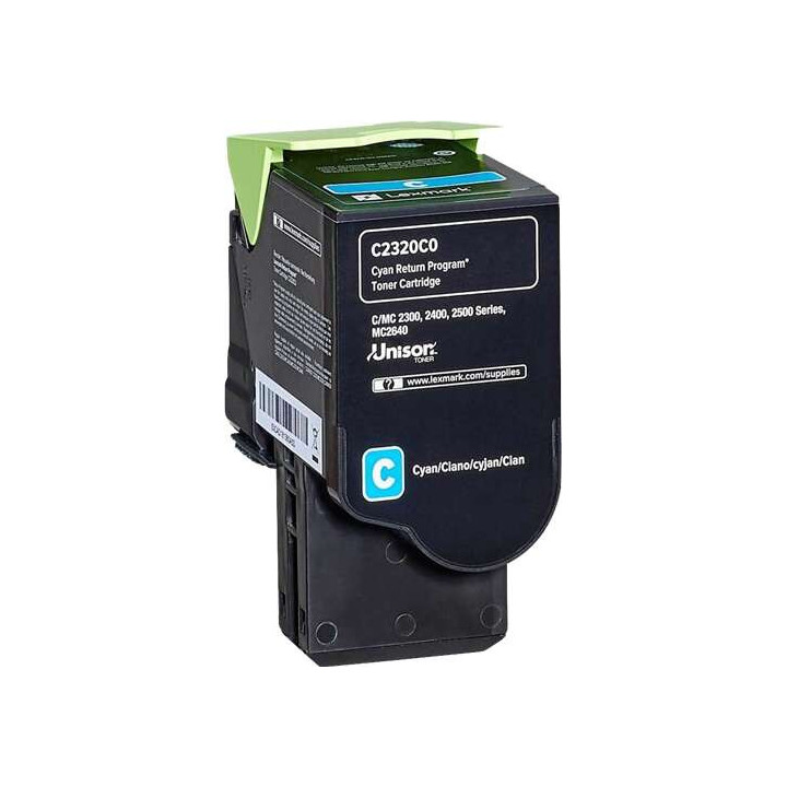 Lexmark C2325/C2425/C2535/MC2325/MC2425/MC2535/MC2640 Cyan Cartucho de Toner Original - C2320C0