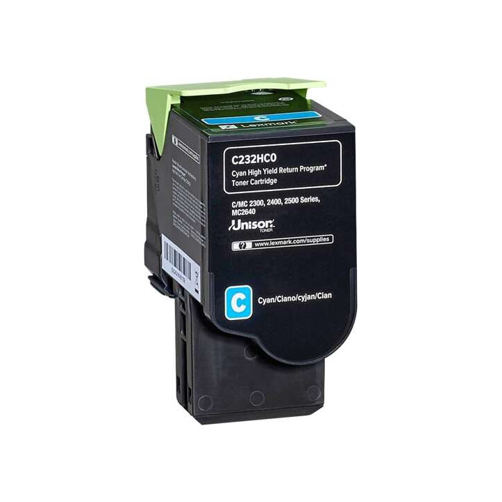 Lexmark C2325/C2425/C2535/MC2325/MC2425/MC2535/MC2640 Cyan Cartucho de Toner Original - C232HC0