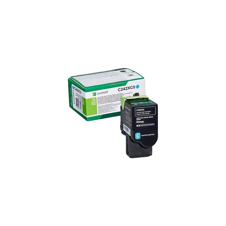 Lexmark C2425/C2535/MC2425/MC2535/MC2640 Cyan Cartucho de Toner Original - C242XC0