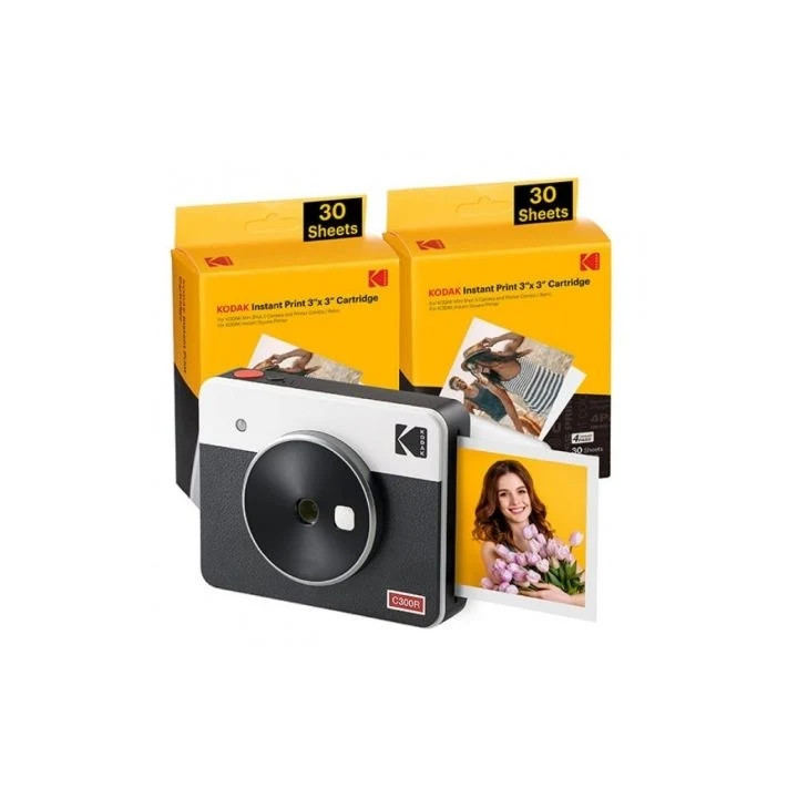 Kodak Mini Shot 3 Retro Pack de Camara Digital Instantanea Bluetooth + 60 Hojas de Papel Fotografico 7.62x7.62cm - Pantalla LCD