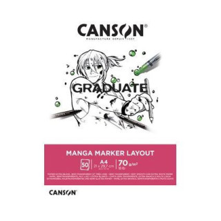 Canson Graduate Manga Layout Bloc Encolado de 20 Hojas A3 - 70g - Extraliso - Color Blanco