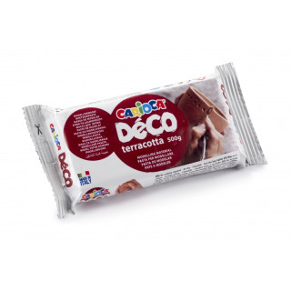Carioca Deco Terracota 500gr Pasta de Modelar - Apta para Todas las Tecnicas de Modelaje - Endurece al Aire sin Coccion - Facil