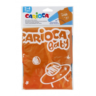 Carioca Delantal Baby 2-4 Años - Impermeable - Manga Larga - Bolsillos - Lavable a Maquina - Cierre con Velcro - Zona para Nom