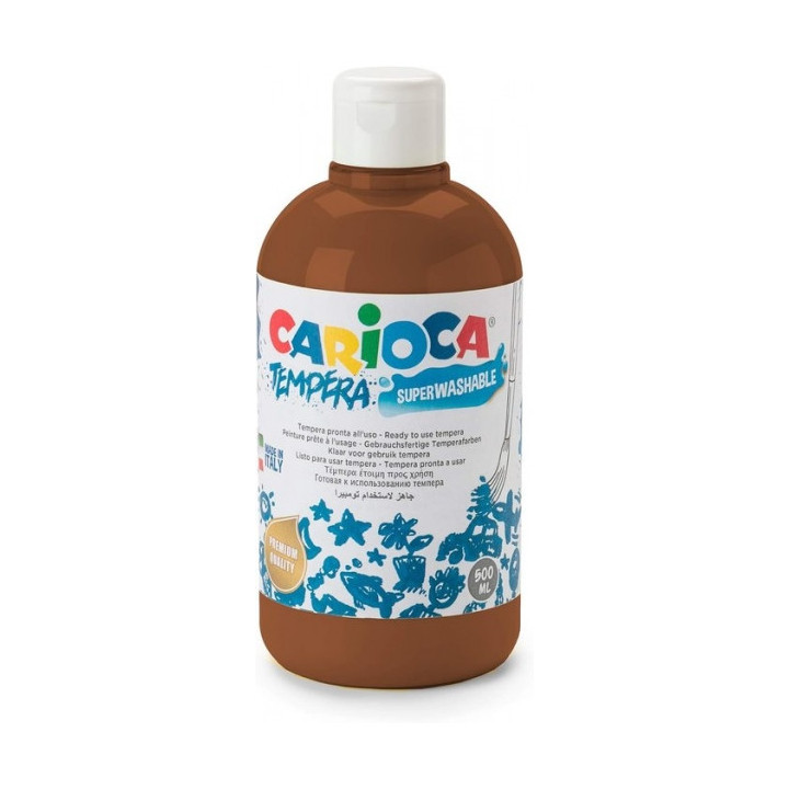 Carioca Botella Tempera 500ml - Colores Superlavables - Faciles de Mezclar - Aplicable en Materiales Porosos - Alta Opacidad -