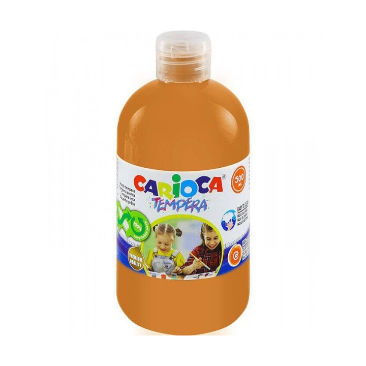 Carioca Botella de Tempera - 500ml - Colores Superlavables - Faciles de Mezclar - Aplicable en Materiales Porosos - Alta Opacid