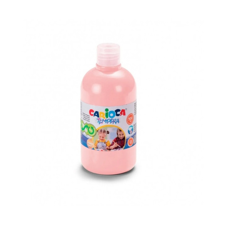 Carioca Botella de Tempera 500ml - Colores Superlavables - Faciles de Mezclar - Aplicable en Materiales Porosos - Alta Opacidad