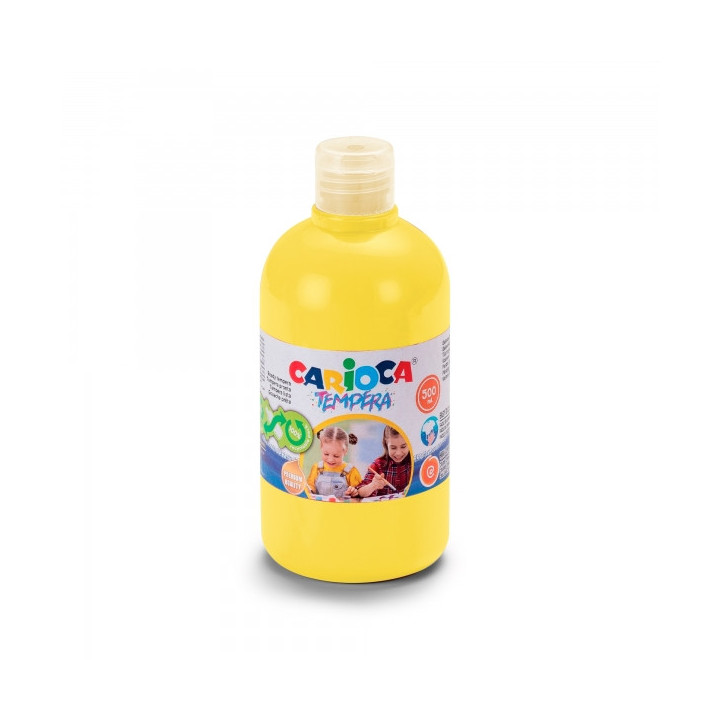Carioca Botella de Tempera 500ml - Colores Superlavables - Faciles de Mezclar - Aplicable en Materiales Porosos - Alta Opacidad