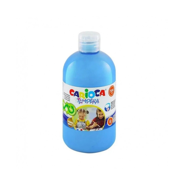 Carioca Botella de Tempera - 500ml - Colores Superlavables - Faciles de Mezclar - Aplicable en Materiales Porosos - Alta Opacid