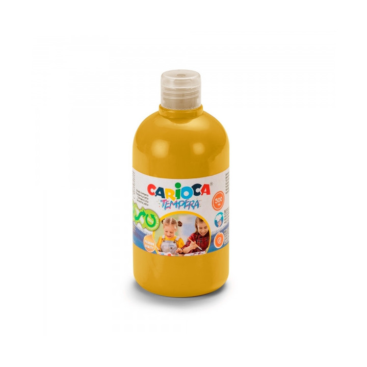 Carioca Botella de Tempera - 500ml - Colores Superlavables - Faciles de Mezclar - Aplicable en Materiales Porosos - Alta Opacid