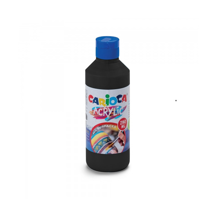 Carioca Botella de Tempera Acrilica - 250ml - Colores Brillantes - Resistente a la Luz - Efecto Tridimensional - Apto para Toda